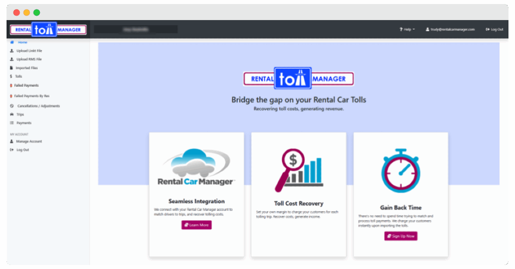 Rental Toll Manager System